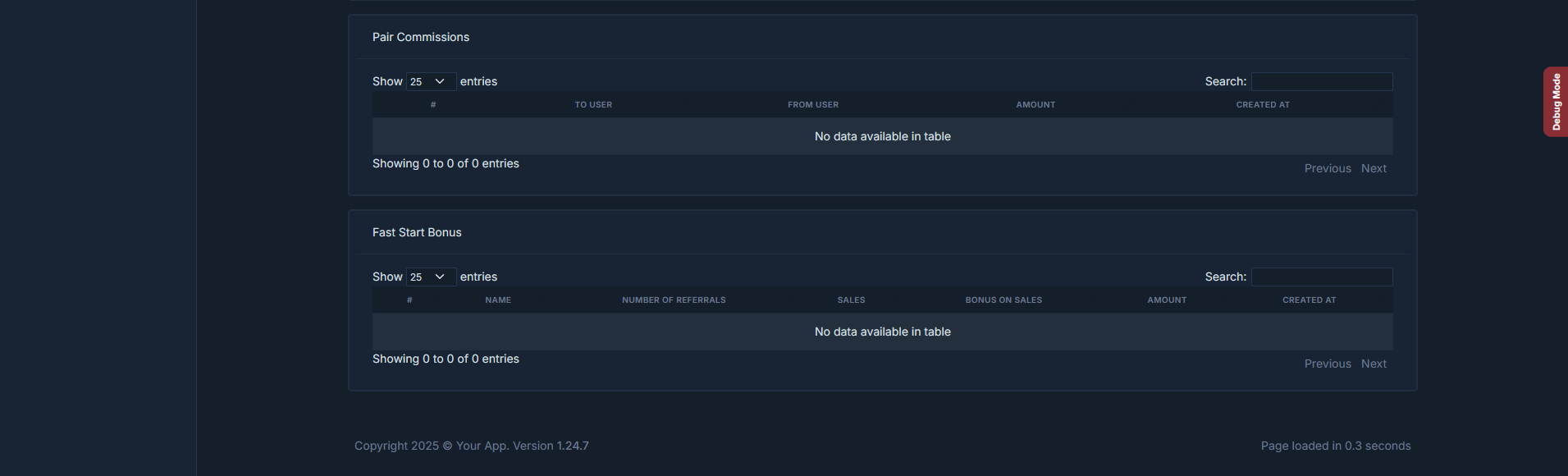 binary mlm payout report