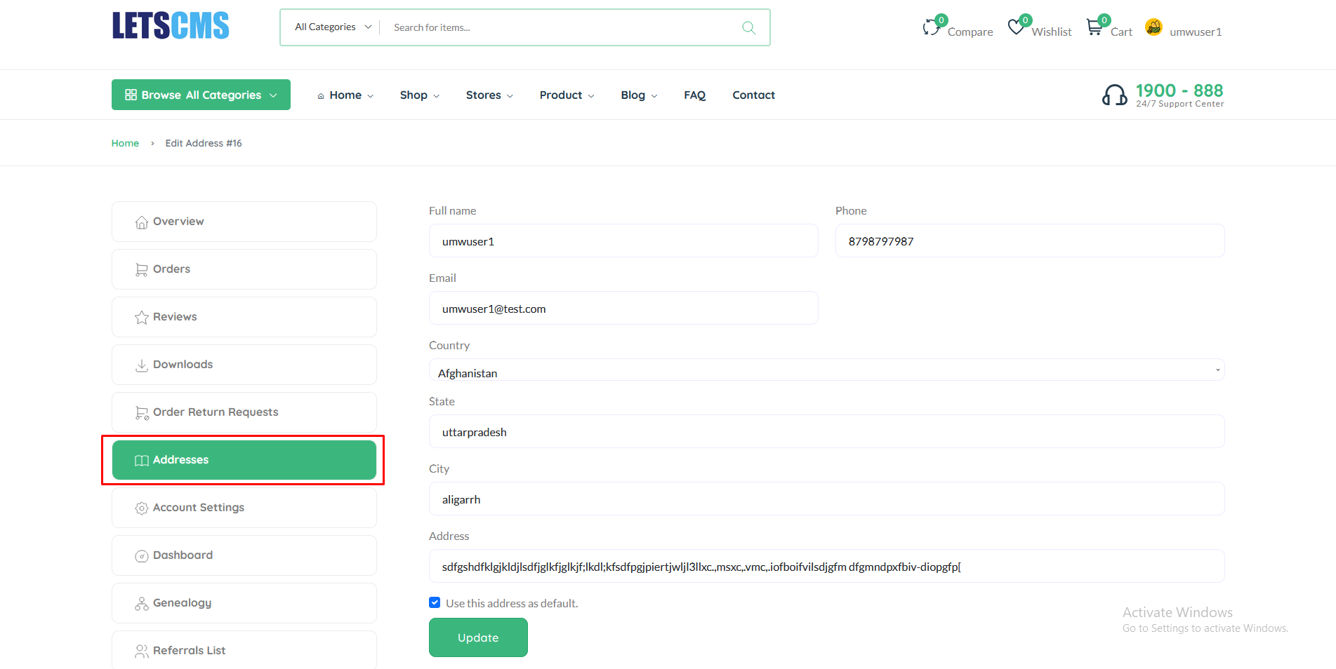 Unil;evel mlm Update Address