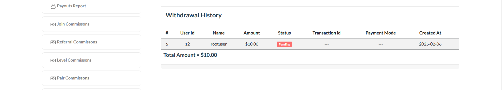 binary mlm Withdrawals