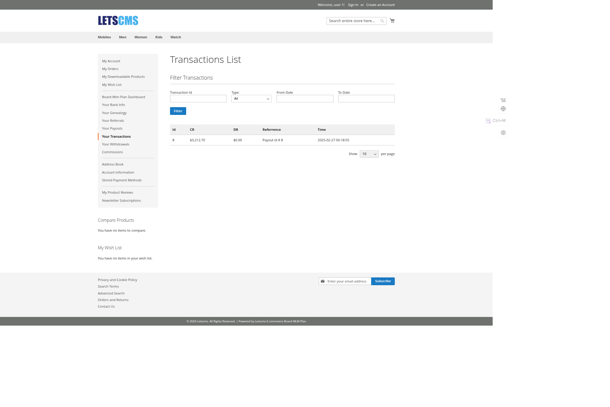 Board_mlm mlm user_tran