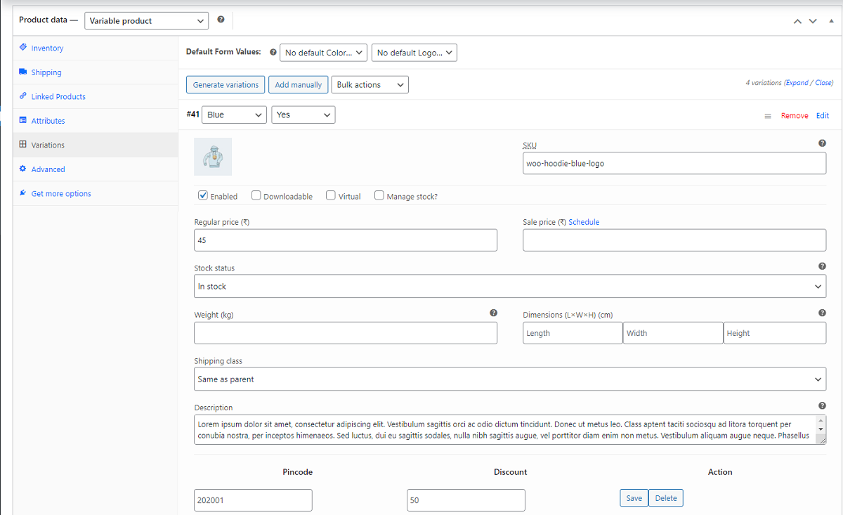 Pincode-Based Products Price Global Settings