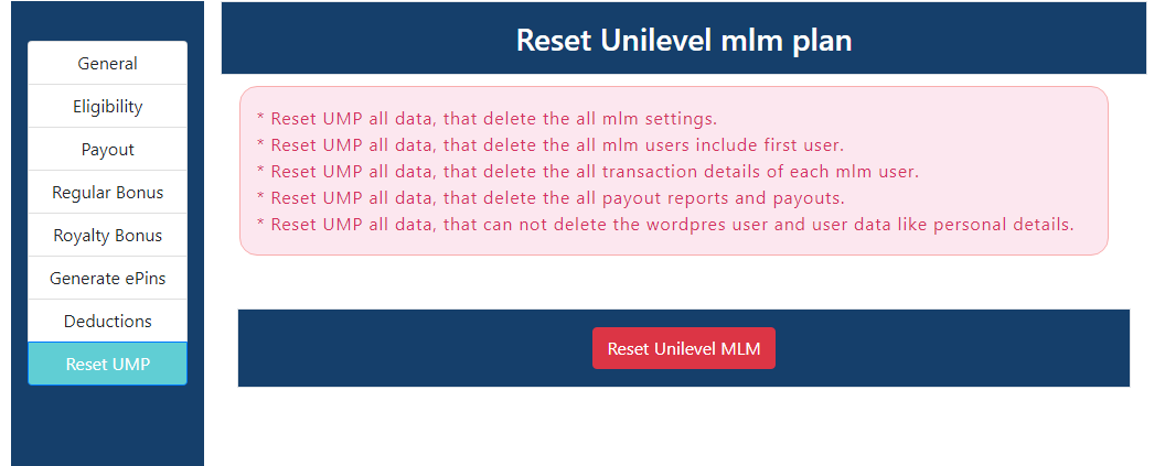 |'Wordpress'| |'letscms'| |'unilevel mlm plan'| |'reset mlm plan'| |'mlm settings'| |'settings'| |'mlmtrees.com'| |'mlm plan'| |'wordpress mlm plan'|